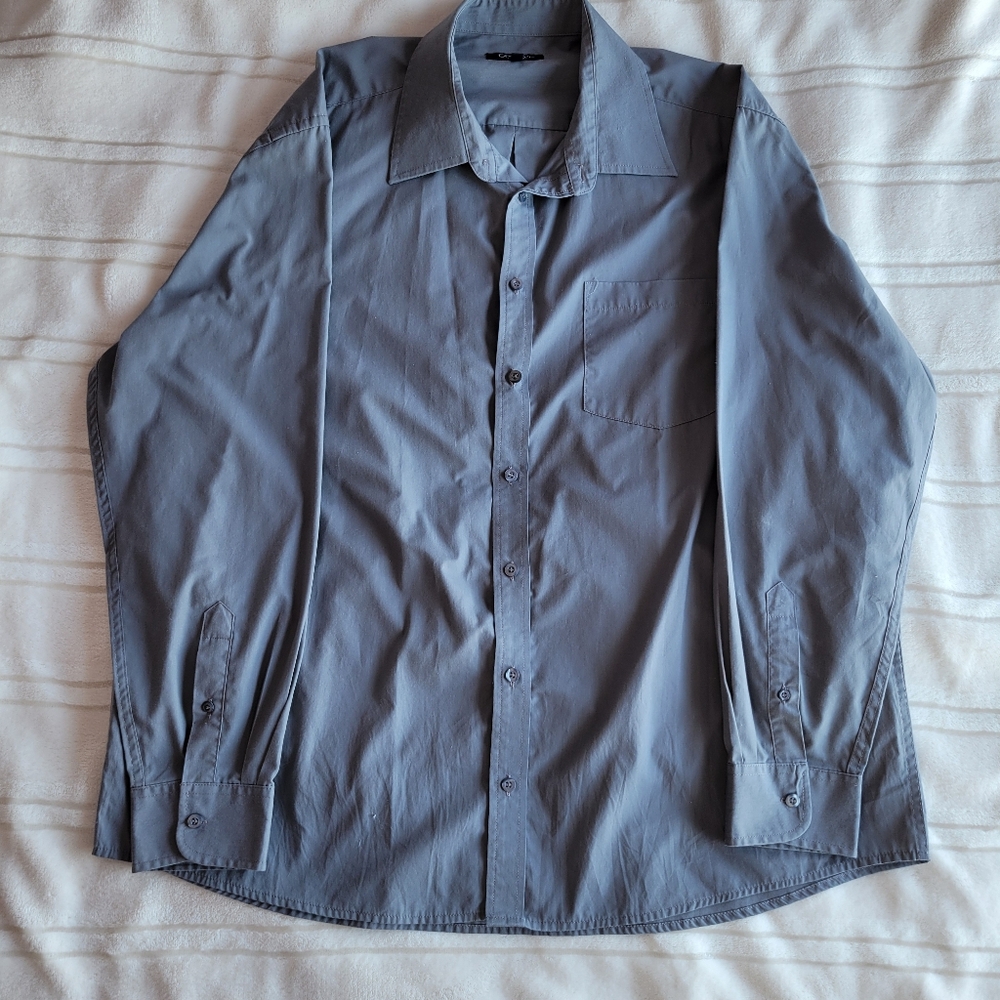George Men's Button-Up Shirt in Gray